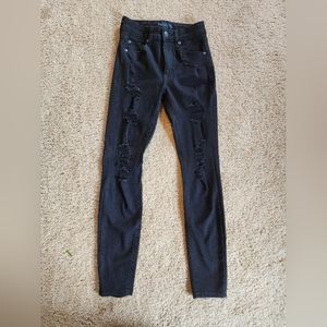 Aeropostale black vintage frayed jeans